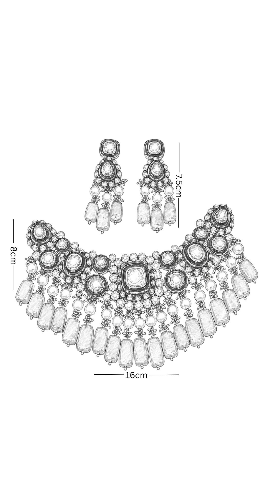Polki Necklace Set