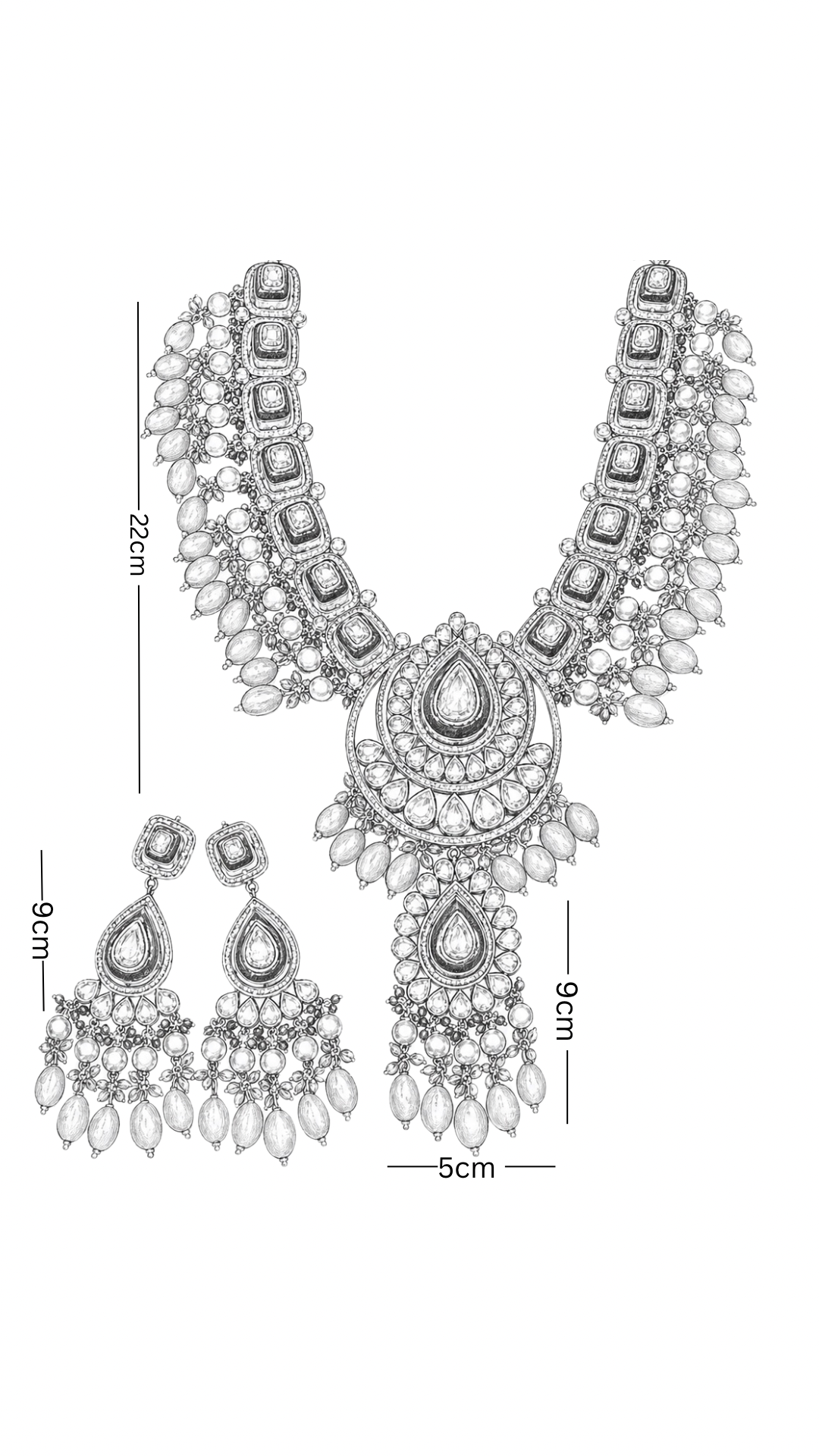 Polki Necklace Set