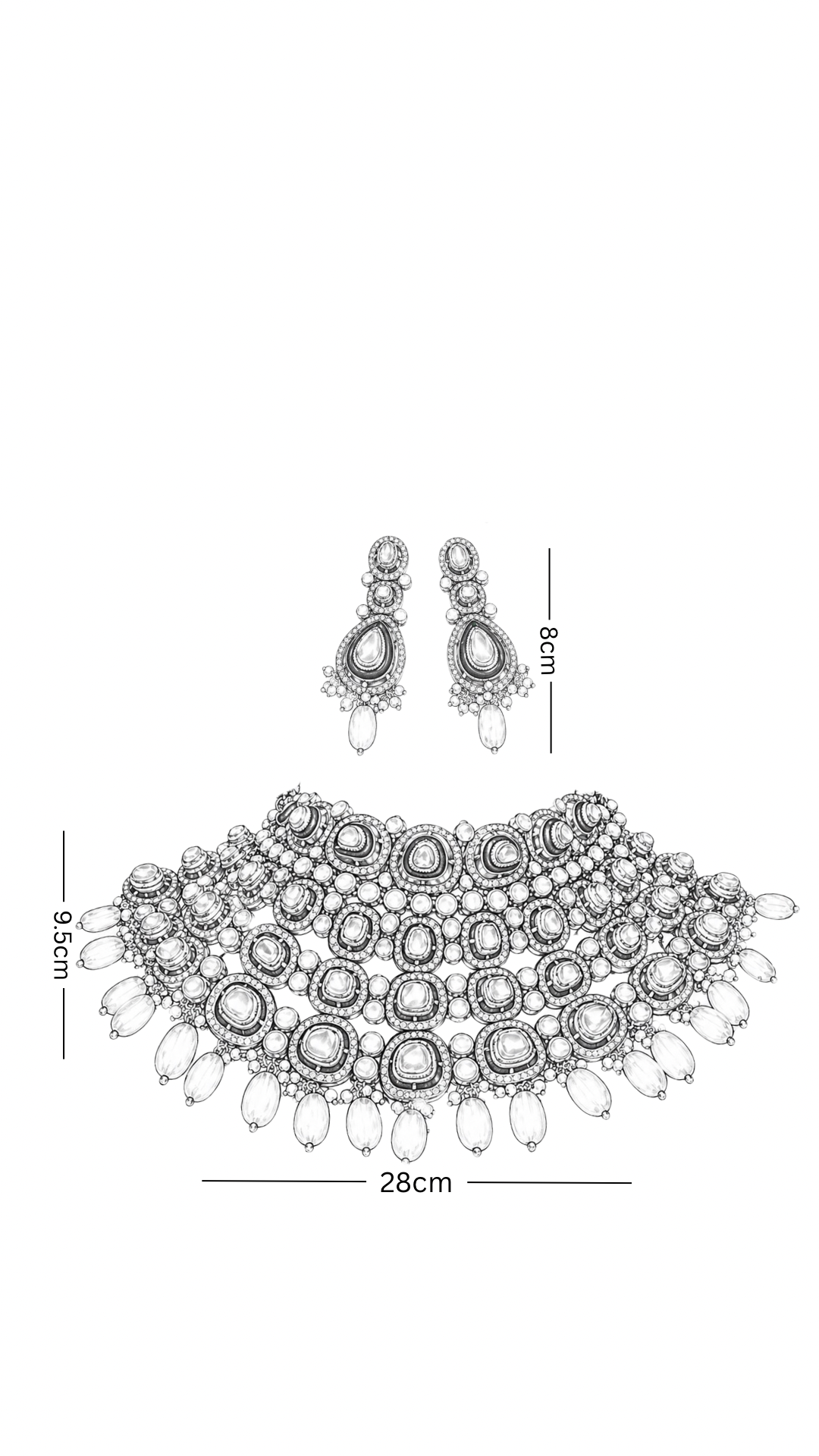 Polki Necklace Set