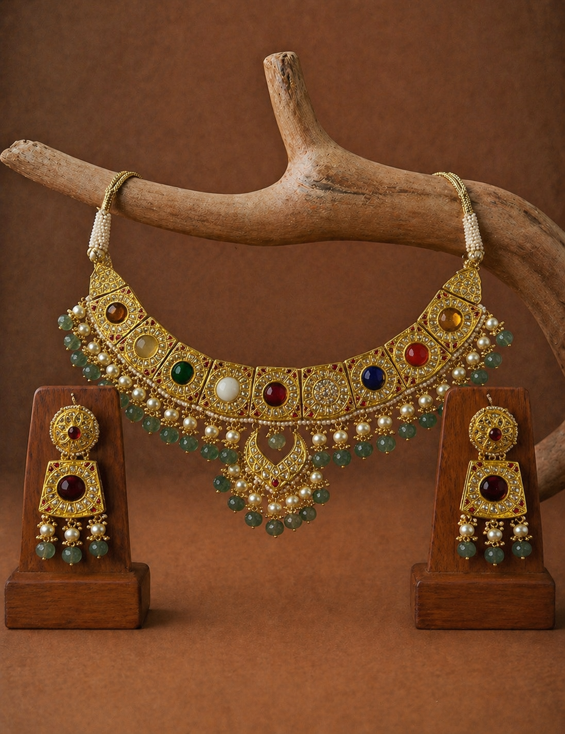 Polki Navratan Set
