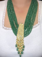 Green Beaded Tie Set