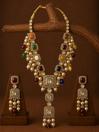 Navratan Polki Pendant Set