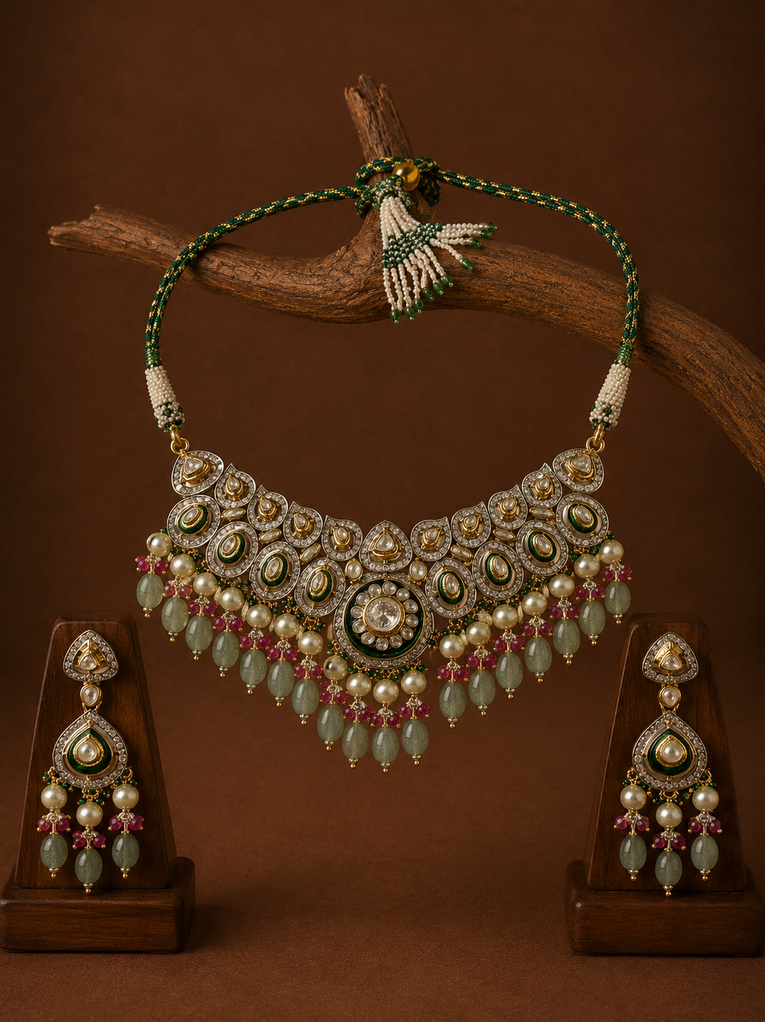 Emerald Polki Choker