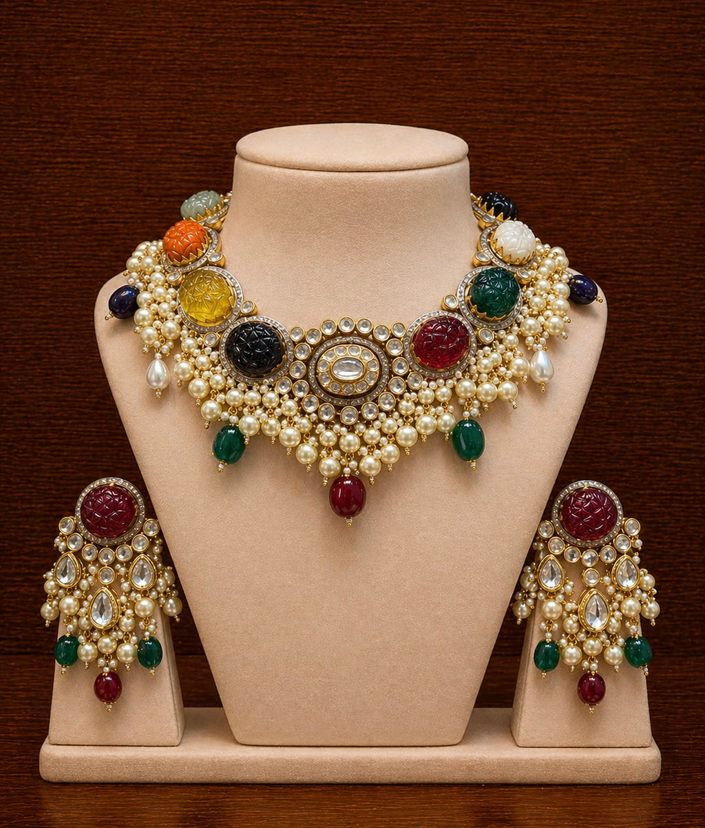 Navratan Polki Set