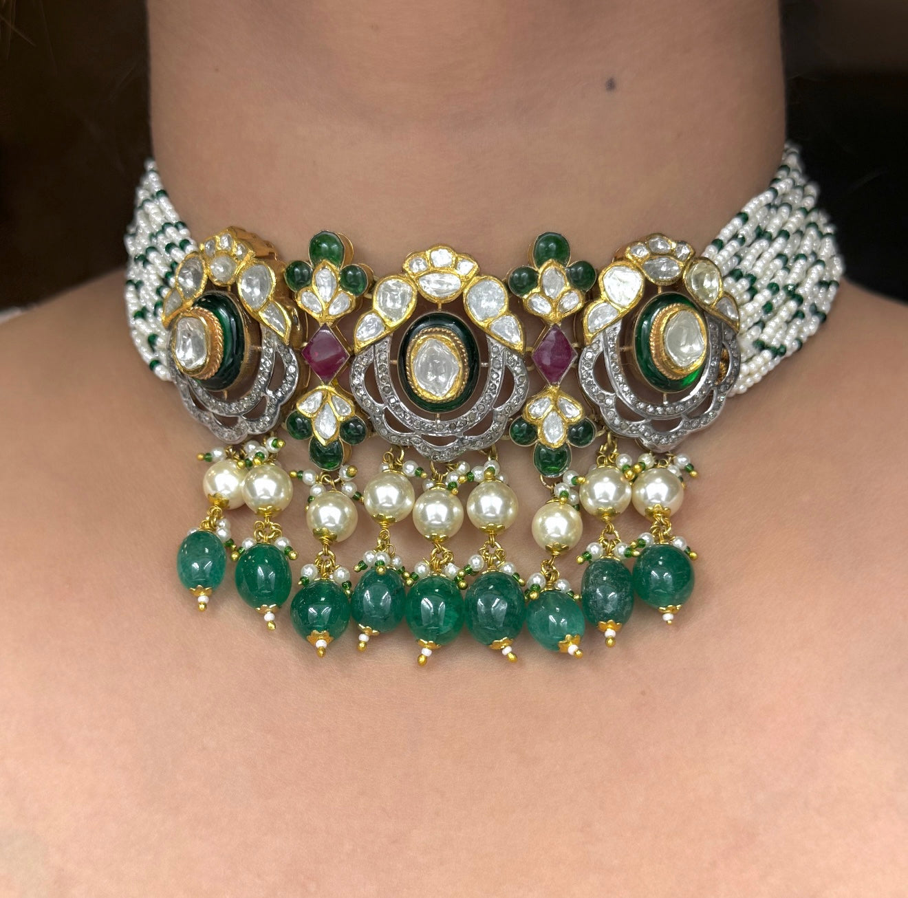 Polki Necklace Set