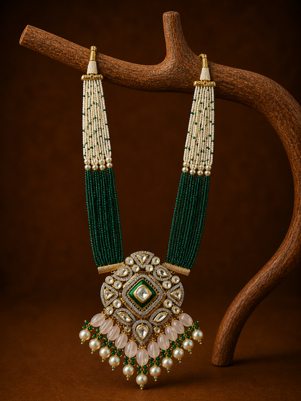 Polki Pendant Set