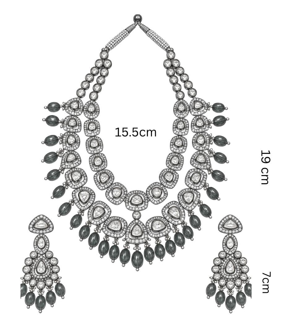 Green Two layer Polki Set