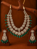 Green Two layer Polki Set