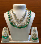 Green Two layer Polki Set