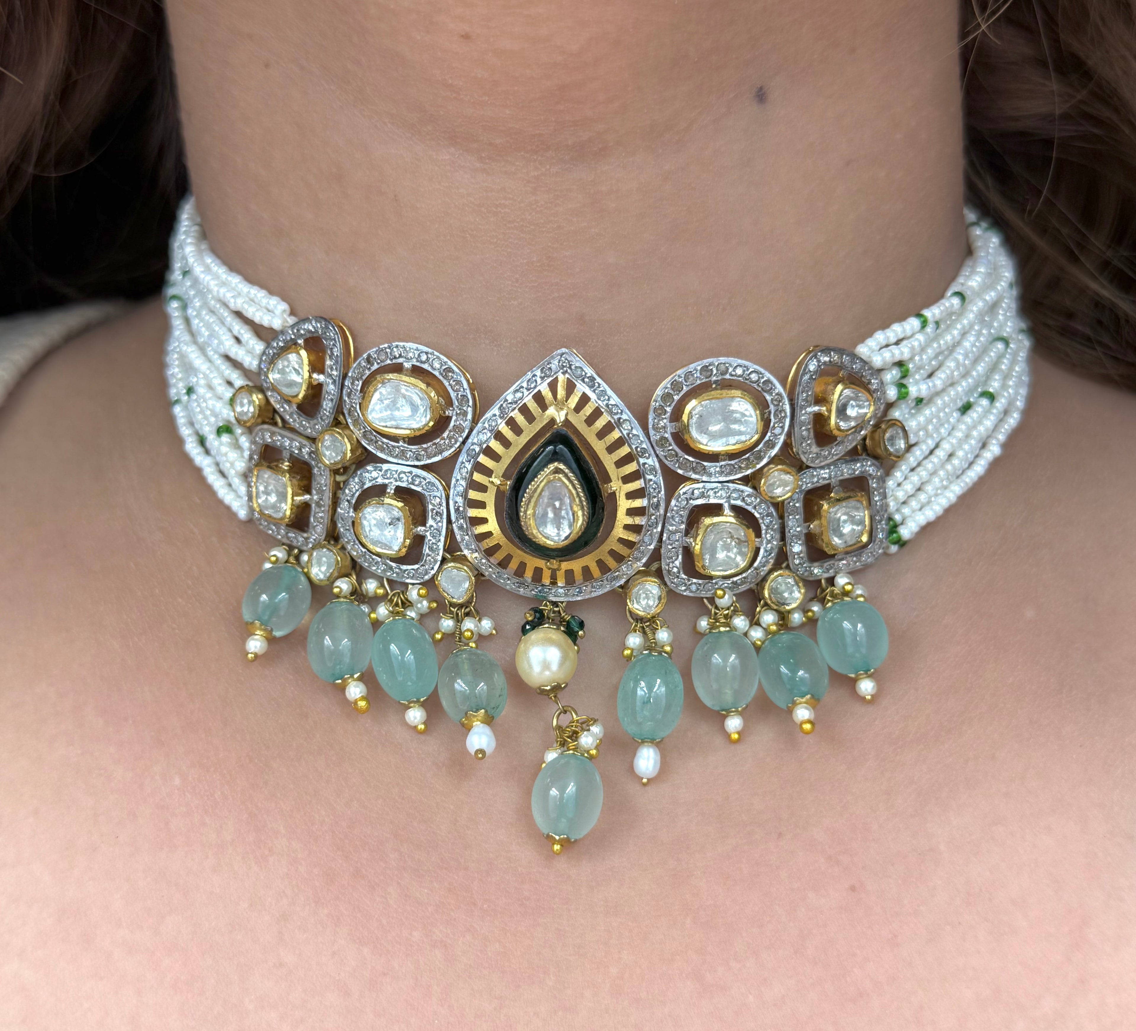 Aqua Noor Polki Chik Patti