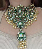 Royal Emerald Polki Set