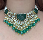 Emerald Polki Chikpatti Set