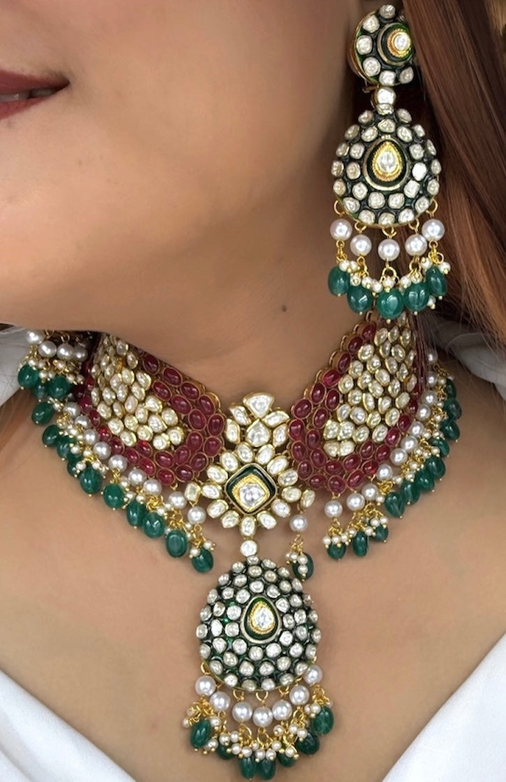 Polki Collar Set