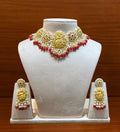 Polki Necklace Set - Temple