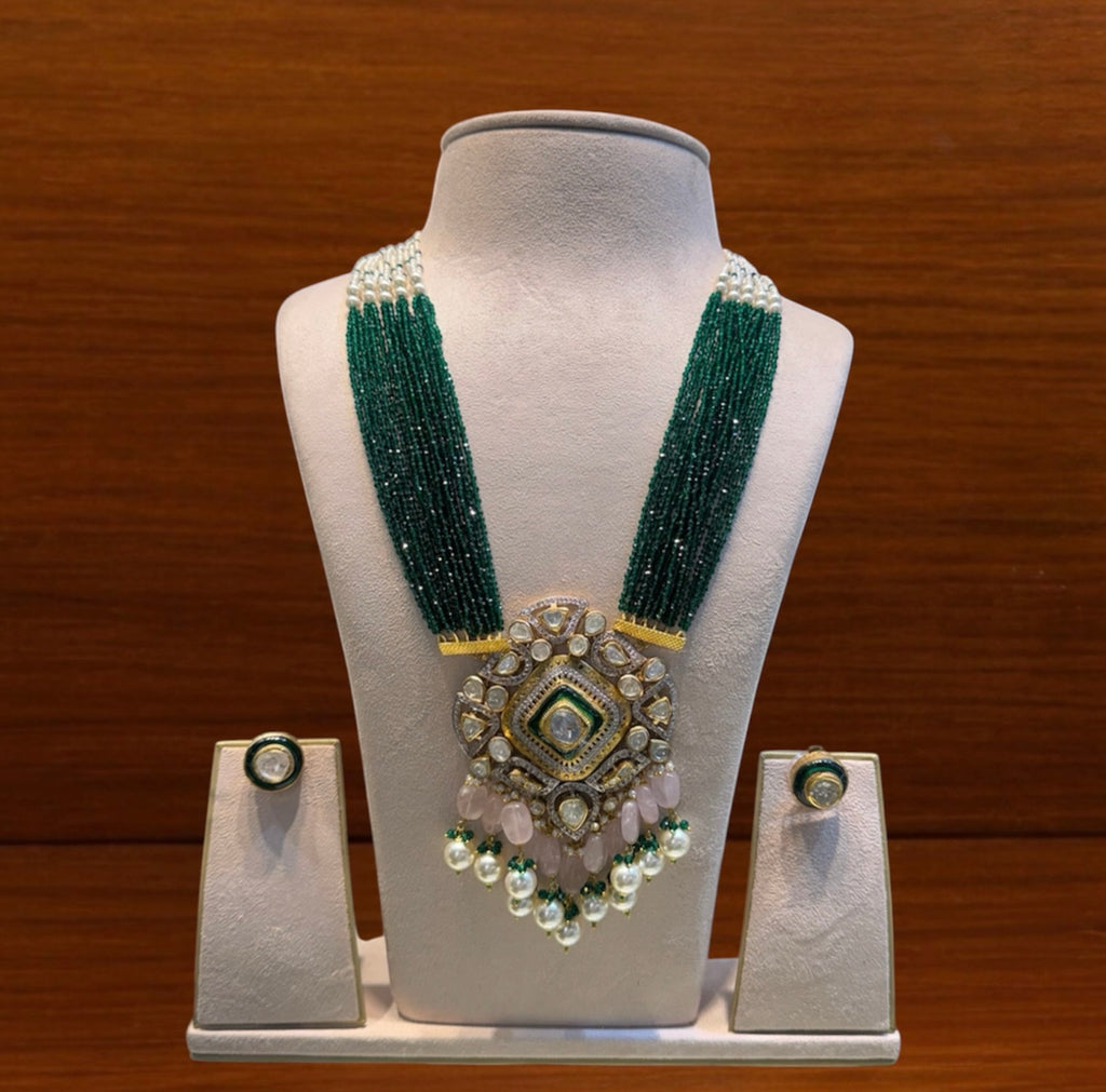 Polki Pendant Set