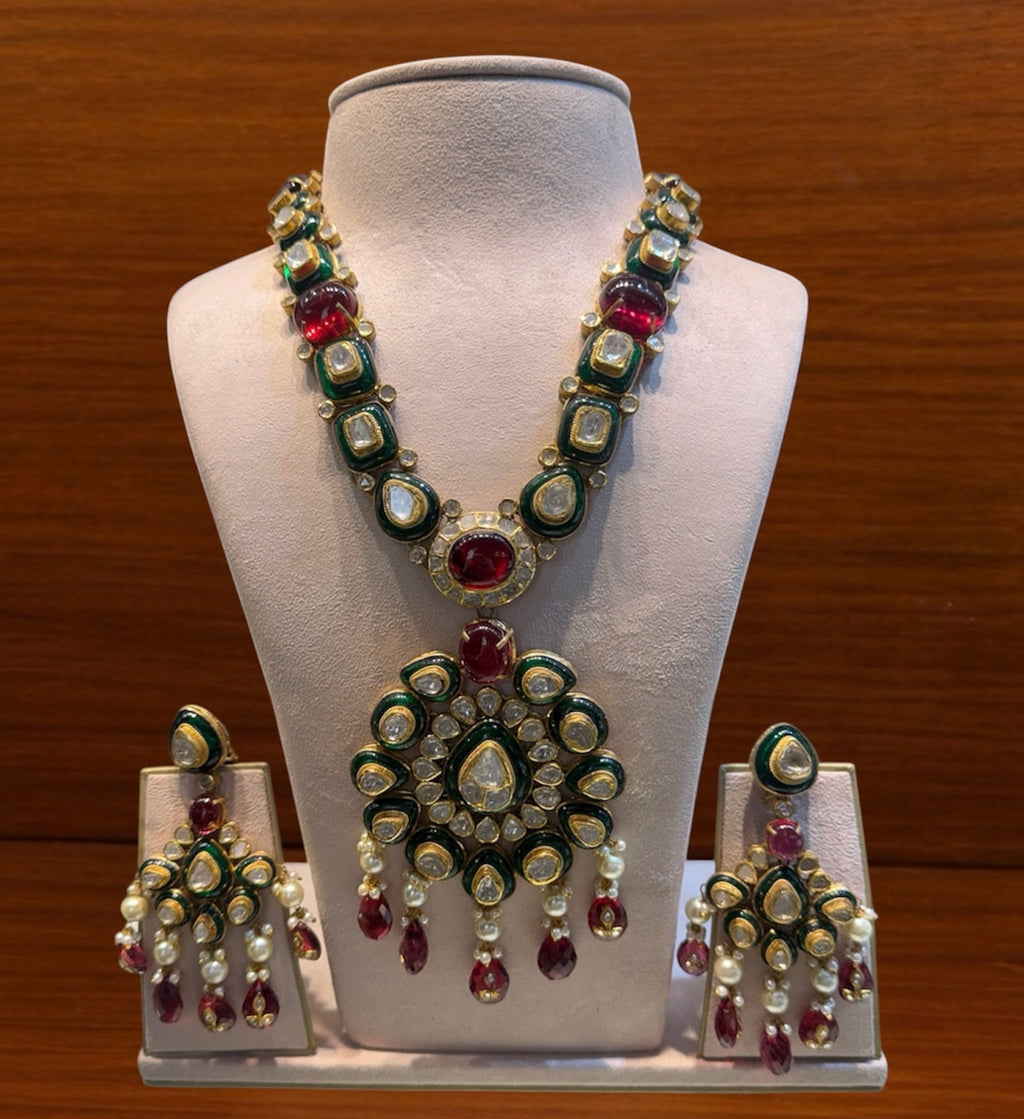 Polki Pendant Set
