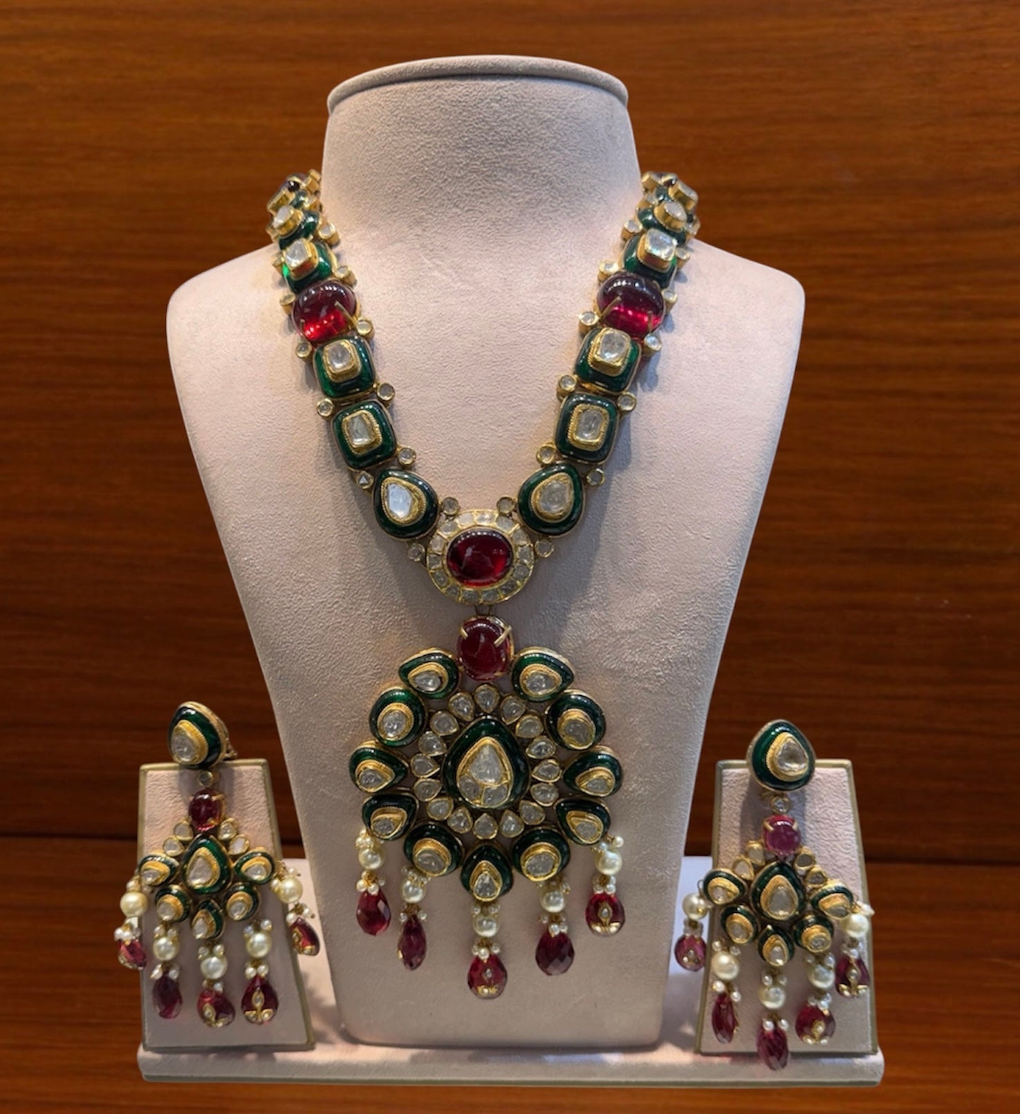 Polki Pendant Set