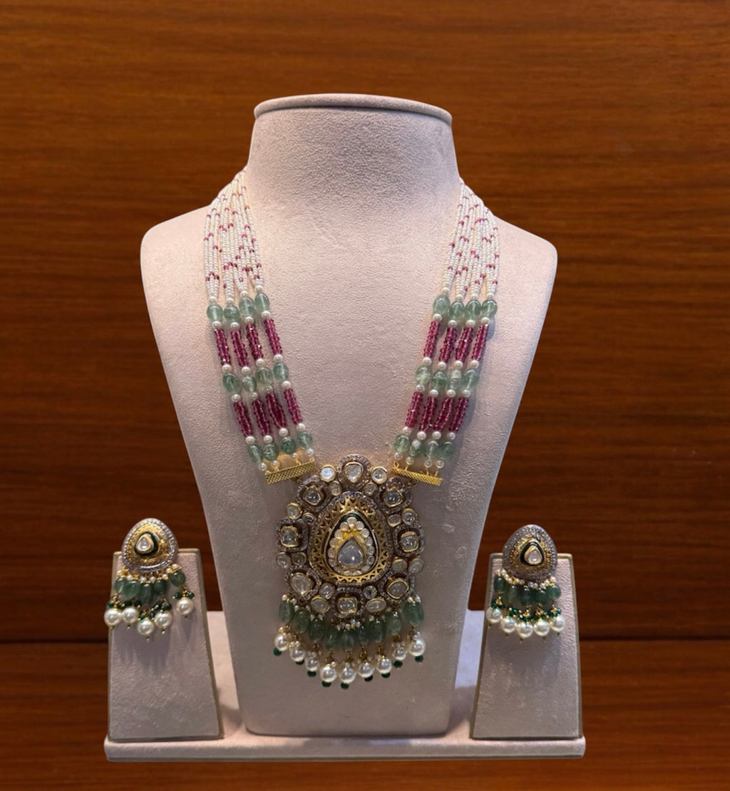 Polki Pendant Set