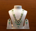 Emerald Royale Polki Pendant Set