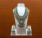 Emerald Polki Long Pendant Set