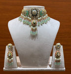 Classic Green Polki Chik Patti