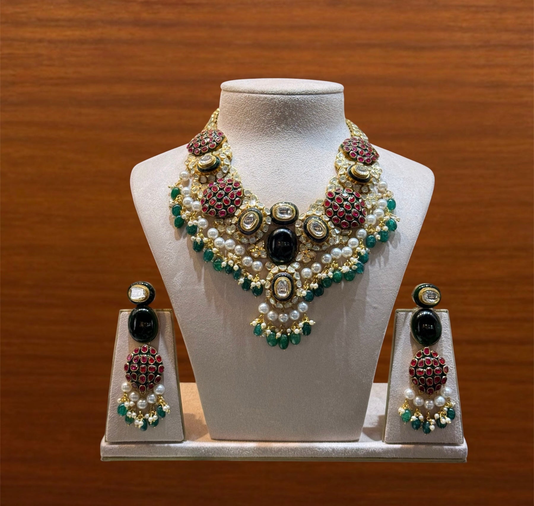 Ruby Emerald Polki guluband