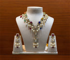 Navratan Polki Pendant Set