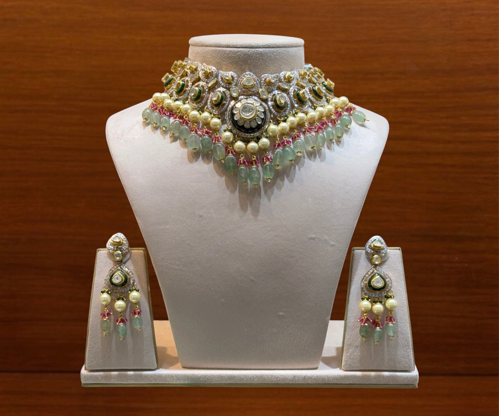 Emerald Polki Choker