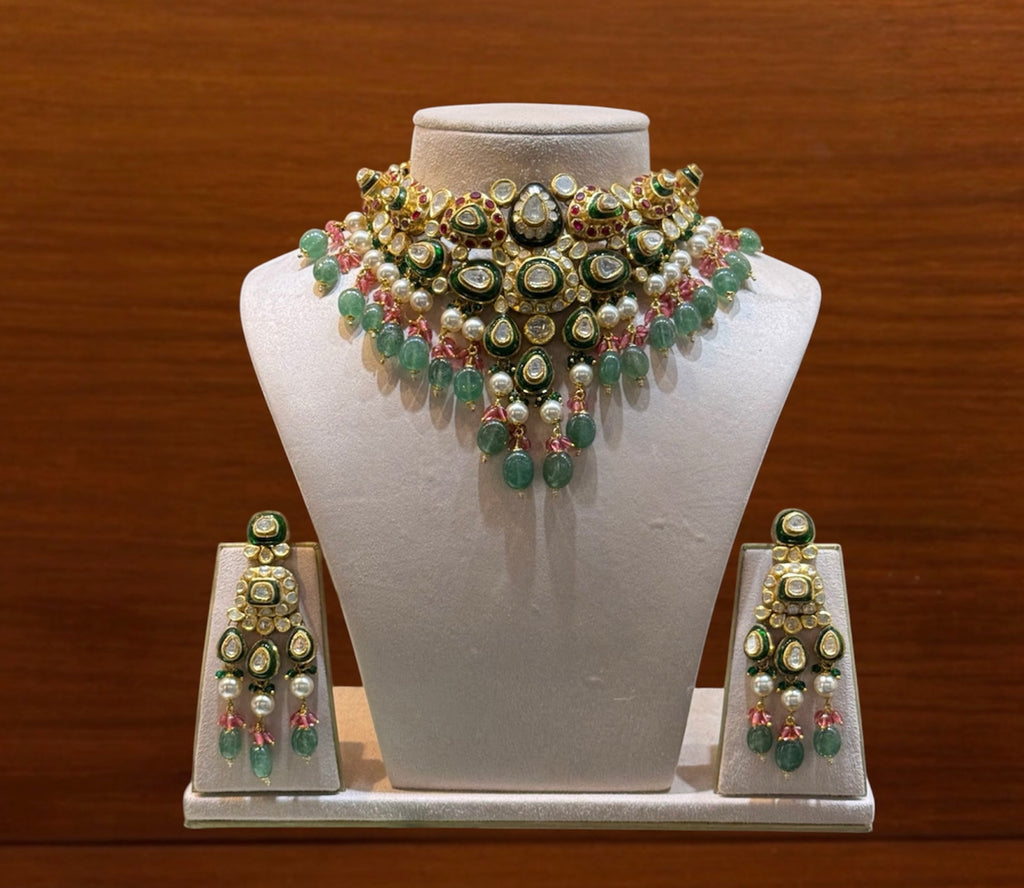 Ruby Pearl Polki Necklace