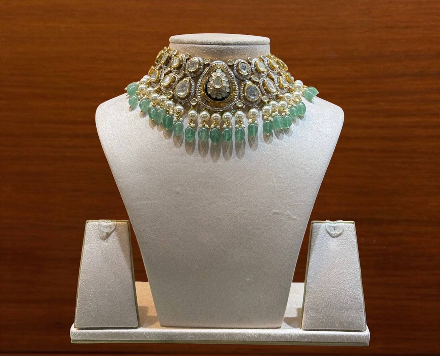 Classic Green Polki Choker