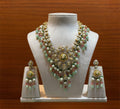 Emerald Motif Polki Pendant