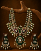 Layered Polki Pendant Set