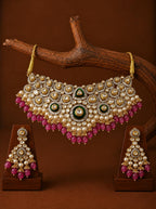 Gulabi Mehr Polki Choker Set