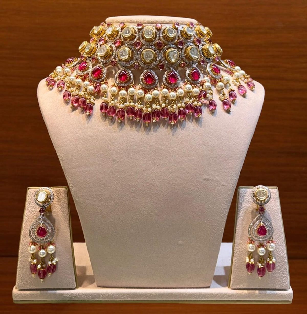 Gulabi Polki Choker Set